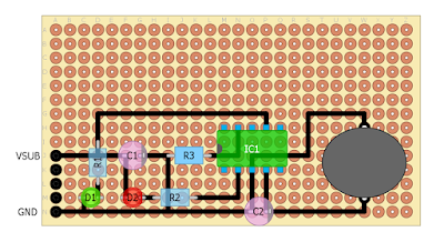 MCP73831 based battery charger DIY Layour Creator diagram