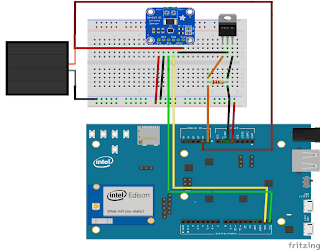 Solar harvest measurement equipment Fritzing diagram